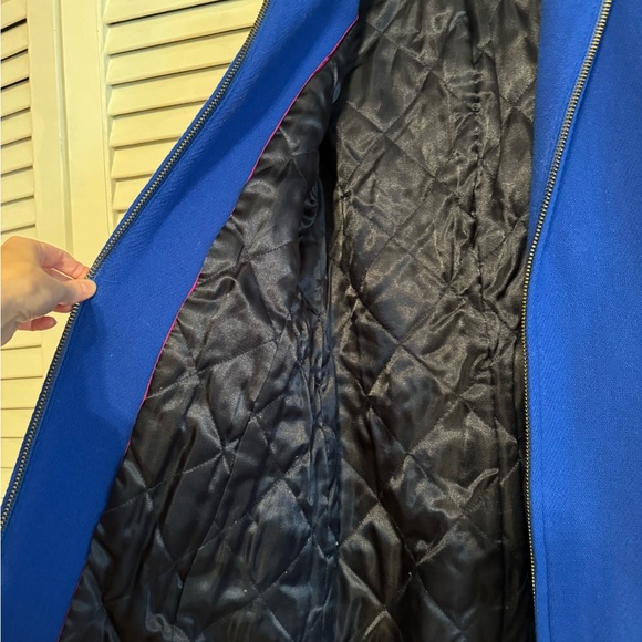 J Crew Italian wool Lodge Coat in vibrant blue. Great used condition. - Picture 6 of 9